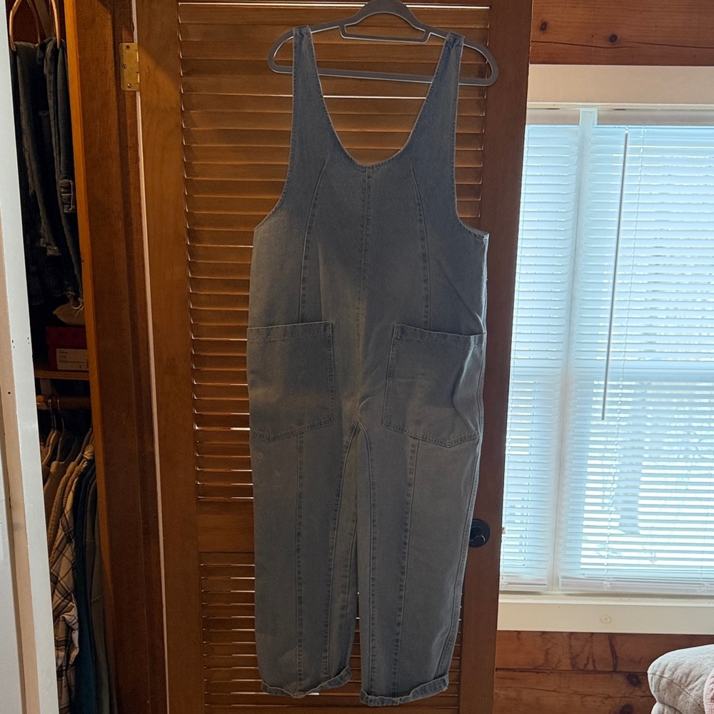 Denim Overalls with Pockets